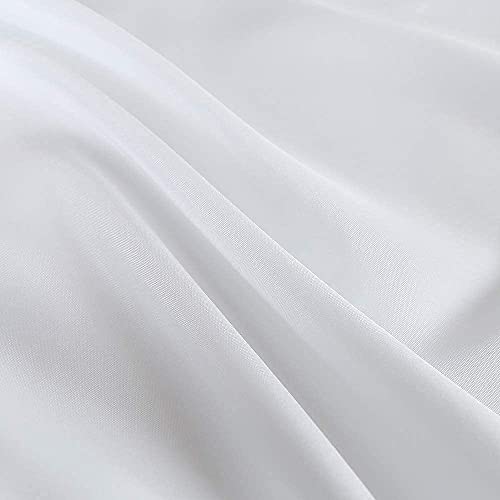 Image of 8x14 Ft. White Screen Backdrop Background Curtain Rod Pocket for Photography, Photoshoot, Product Live Streaming, Zoom Meetings, VFX Editing, YouTube Video, Instagram Reels