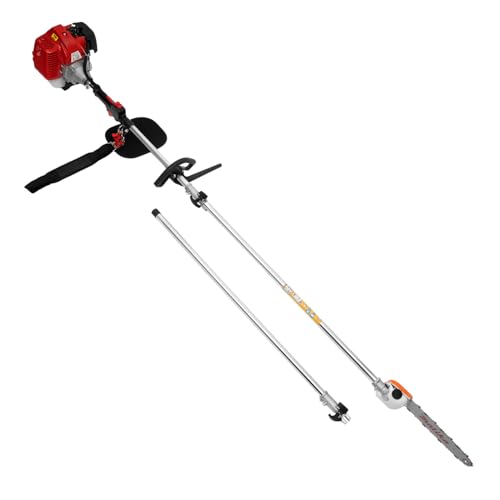 Pole Saw,42.7CC 2-Cycle Gas Powered Pole Saw Cordless Extension Chainsaw Tree Trimmer Pruning Saw with 3.4ft Extension Pole
