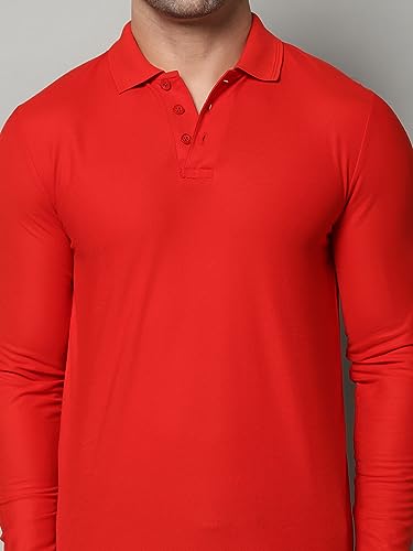 Image of INKKR Full Sleeve Men's Solid Polo Neck T-Shirt Combo