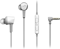ASUS ROG Cetra II Core Moonlight White in-Ear Gaming Earbuds | Liquid Silicone Rubber Drivers, 90° Cable Connector, Hi-Res Audio, 3.5 mm, for PC, Mac, PS4, PS5, Xbox One, Switch and Mobile Devices