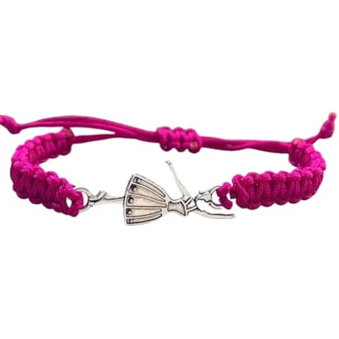 Sportybella Dance Bracelet- Dance Jewelry - Pink Braided Dance Charm Bracelet- Gift for Dance Recitals & Dancers (Pink) Cover