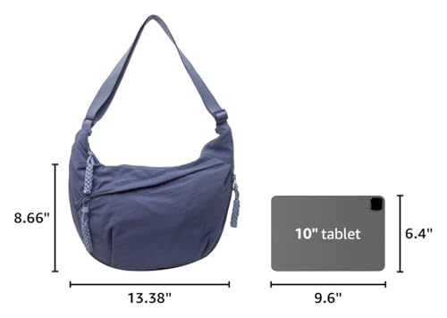 Image of Nylon Crescent Crossbody Bag for Women Shoulder Tote Handbag Casual Sling Bag Dumpling Purse Bag for Outdoor Travel