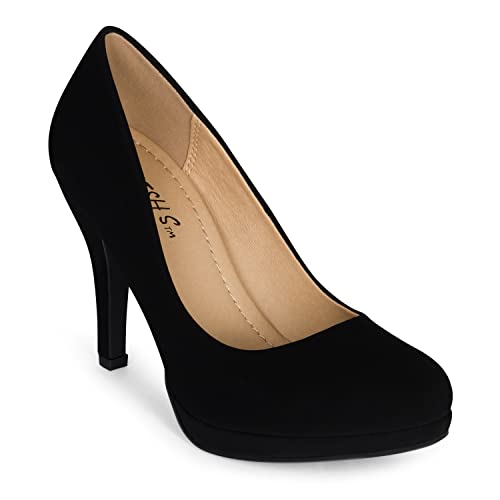 STYLISH S SAGE - Women's Classic Round Toe Platform High Heel Dress Pumps3