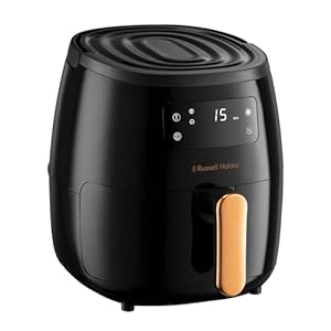 Russell Hobbs Air Fryer XL 5L [7 kookfuncties incl. draaggreep] Rapid Air (vaatwasbestendig, timer & temperatuurregeling 80°-200°C, frituurpan zonder olie, grillen, bakken, braden) Satisfry 26510-56