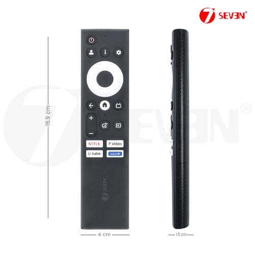Image of 7SEVEN Compatible with Motorola Google TV Remote Control Suitable for 32HDGQMWSTQ | 55UHDGQMBSGQ | 65UHDGQMBSGQ Models Smart LED QLED 4K FHD Ultra HD Television Without Voice Command