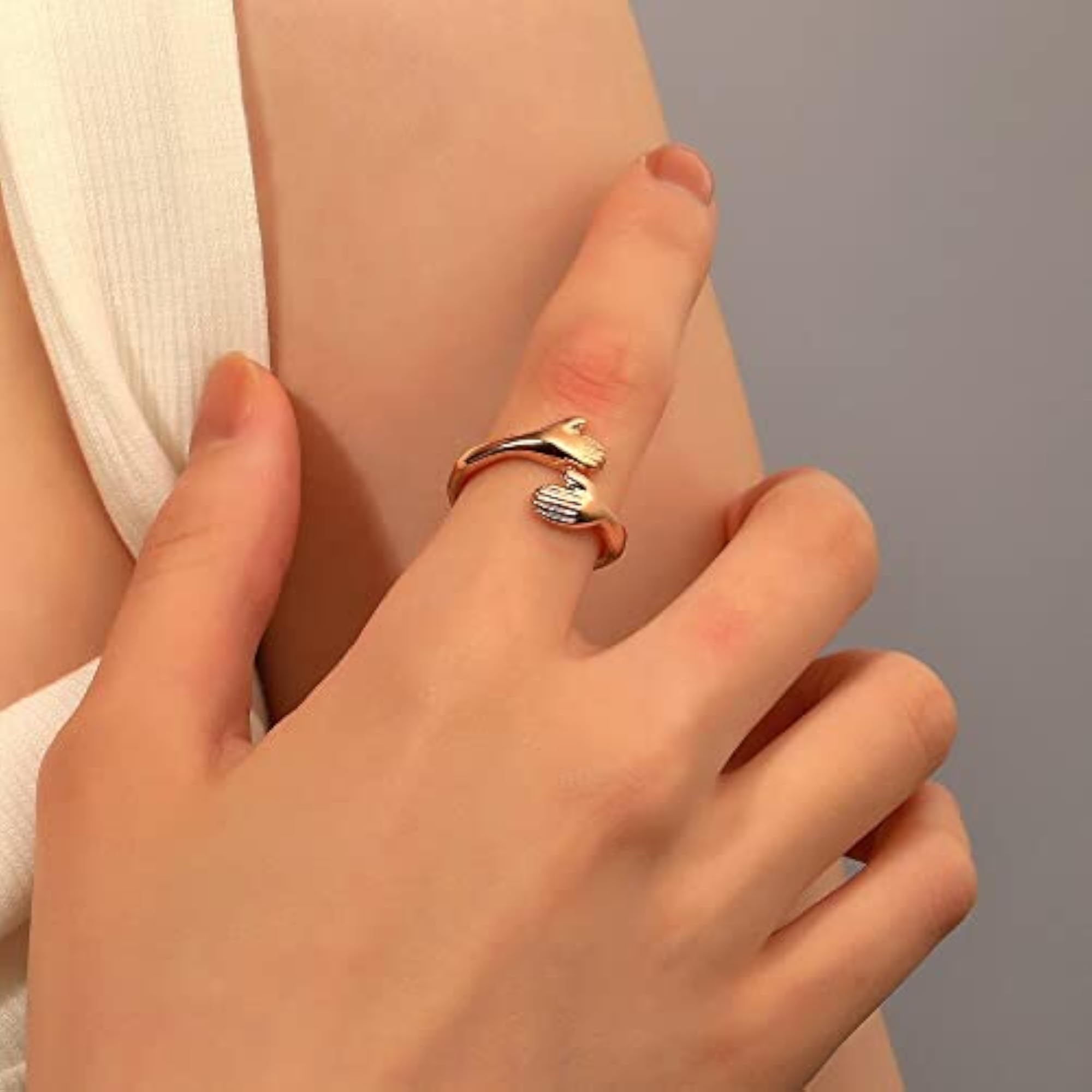 Plated Hug Ring for Women