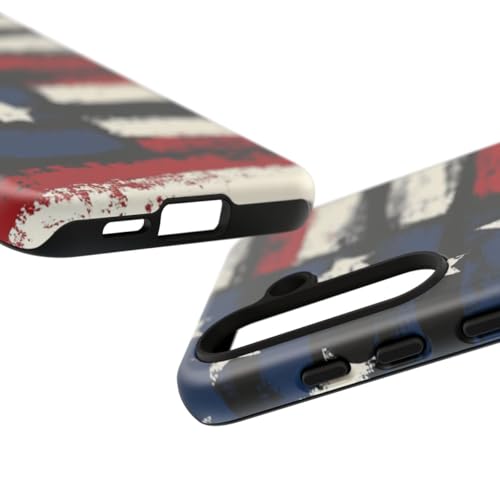Coque Samsung S24 drapeau américain rigide noire mate