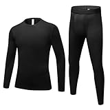 [Sillictor] スポーツインナー 上下セット キッズ コンプレッション インナー シャツ + タイツ [吸汗速乾・通気保温] ジュニア 野球 サッカー スキー アンダーウェア 1019+1020blk-blk-150