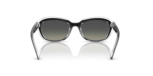 Ray-Ban RJ9081S Butterfly Sunglasses, Black On Transparent/Grey Gradient, 48 mm4