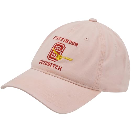 Harry Potter Baseball Cap Quidditch Womens Adjustable Cotton Dad Hat with Curved Brim Gryffindor One Size