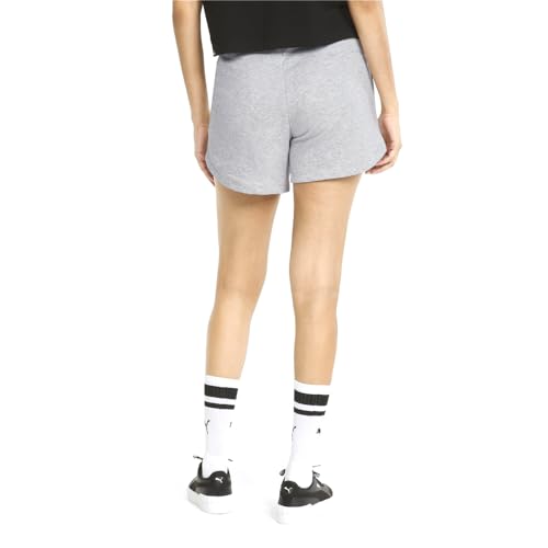 Image of Puma Women's ESS High Waist Shorts | Comfortable Cotton-Blend High Waist Knitted Shorts for Women | Ribbed Waistband | Ideal for Gym, Travel & Everyday Wear