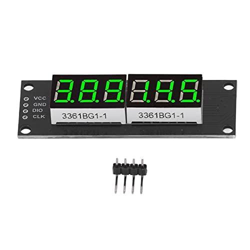 TANIQIACA LED Digital Display Tube 0.36in 6 Bit 7 Segment TM1637 LED Clock Display Module with Green Light 5V