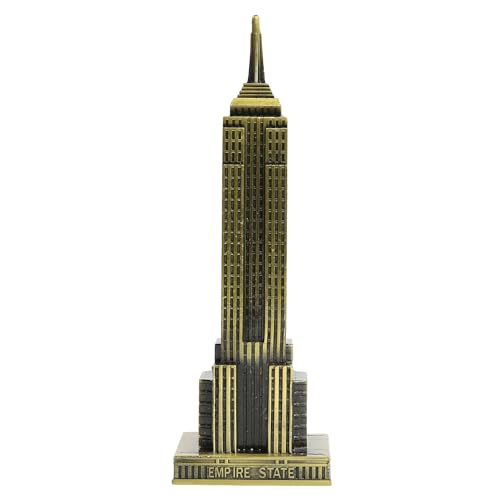 ASUNFO Statue de l'Empire State Building de 18 cm - Souvenirs de New York pour décoration de maison et de bureau (cuivre antique)