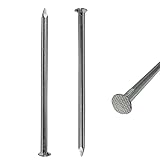 6”- Heavy Duty Galvanized Spike nails, Metal Landscape stakes, for Garden, Artificial Turf Grass, Timber Log, Railroad ties, Paver Edging anchoring pins, 6 inch- 60d – Galvanized Common nails (200)