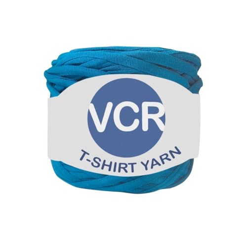 Image of VCR Royal Blue Big T-Shirt Yarn, 100 Meters Length, Recycled & Fashionable Craft Yarn, Pack of 1, Suitable for Crochet, Knitting & DIY Bags, Baskets, Cushions & Home Decor Projects