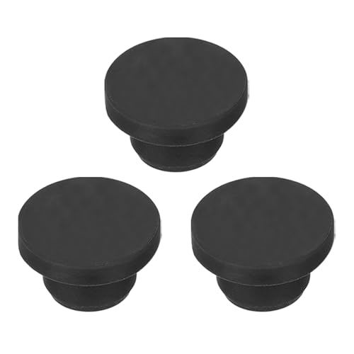 Image of MECCANIXITY 3pcs T-Shaped Silicone Plugs 16mm 5 /8 Inch Dia Snap in Plug Hole Seal Cover Round Rubber Stopper for Kitchen Rubber Bulkheads Waterproof Sealing Plugs Black