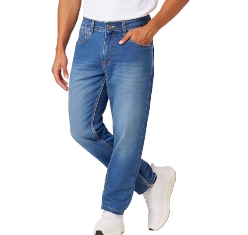 London Hills Men's Regular Fit Mid Rise Denim Jeans