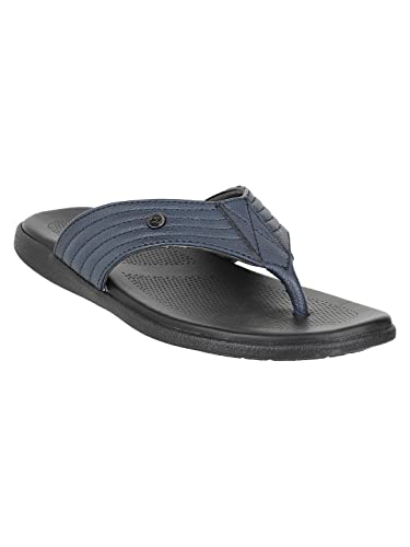 Carlton London mens Navy Men's Thong Sandals Flat Sandal