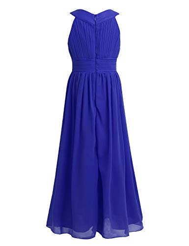 YiZYiF Big Girl's Kids Beading Neckline Ruched Bust Wedding Dance Ball Junior Flower Girl Party Dress3