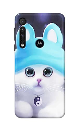 Image of Chinese Cutie Kitten Cat Big Eyes Lovely Girl Ears Hard Back Case Cover for Motorola One Macro Back Cover -(J5) VNS2221