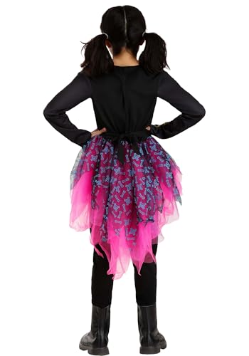 Disfraz de Esqueleto Neón para Niñas con Vestido y Leggings miniatura 6