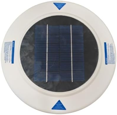 Solar Pool Ionizer for Above Ground and Inground Pools, Larger Solar Panels, Thicker Copper Anode, Up to 45,000 Gallons, 85% Less Chlorine, Crystal-Clear Water, Easy Maintenance!