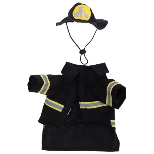 Disfraz Bombero para Perros Talla S Negro