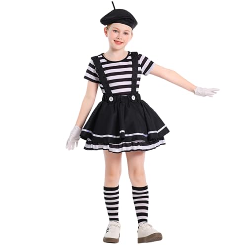 Disfraz de payaso negro para niña talla 4-6 años miniatura 5