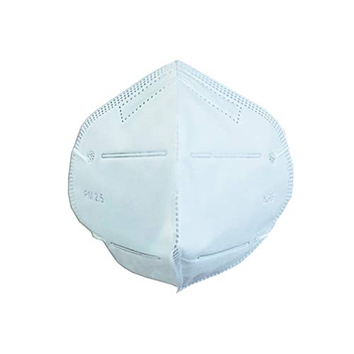 Image of N95 Anti-Dust Face Mask - 2 Pack: 5-Layer Filtration, Non-Woven Fabric, Elastic Ear Loops, Adjustable Nose Clip, Reusable Protection, Multicolour, Free Size