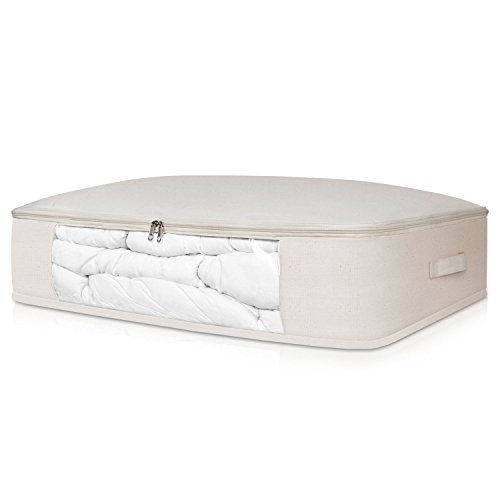 Lifewit Sac de Rangement Pliable pour Vêtement Literie Jouet Grande Capacité de 55L en Tissu (Style sous lit)