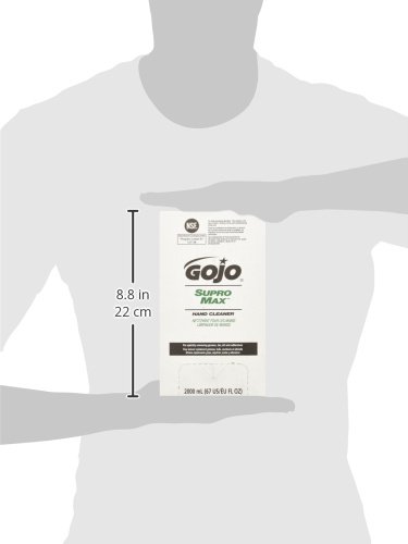 Miniatura 5 de GOJO 7272-04 SUPRO Max Limpiador de manos, bolsa de capacidad de 67.6 fl oz, bronceado, 0.344 in de altura, 0.202 in de ancho, 67.6 fl oz