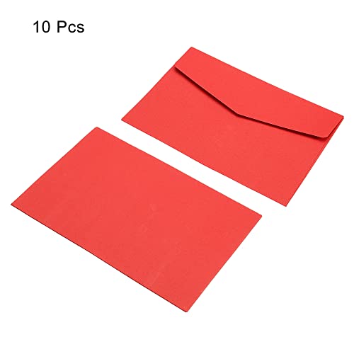 PATIKIL Invitations Envelopes, 10 Pack Colorful Blank Cards for Birthdays Wedding Red - Image 3