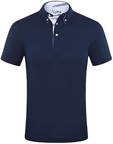 EAGEGOFMen Golf Polo Shirt Male Short Sleeve Sports Leisure Soft Adult Tennis Polo Shirt Outdoor