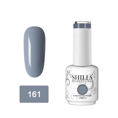 Image of SHILLS PROFESSIONAL UV /LED Soak Off Gel Polish (Gel Nail Polish) Nail Art Nail Polish Color Shade 161, Glossy Finish, 15ml