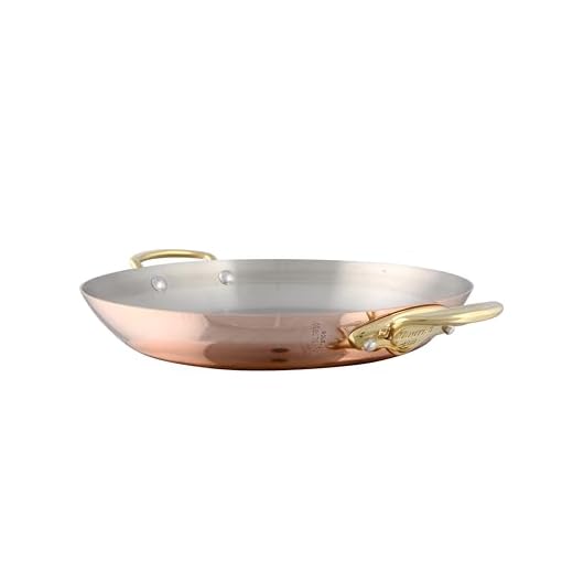 Mauviel M'Heritage M'150B Copper Round Pan, 12.5" Bronze Handle