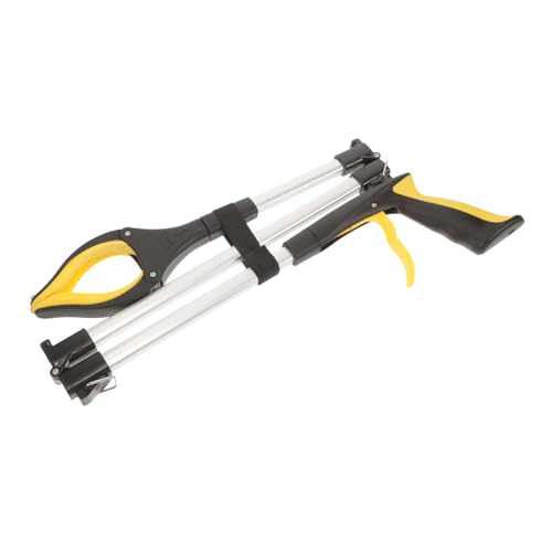 Milisten Pinza Raccoglitrice Di Rifiuti Pieghevole in Lega Di Alluminio Pinza Per Raccolta Di Oggetti Caduti Per Disabili e Anziani Facile Da Usare Impugnatura Ergonomica