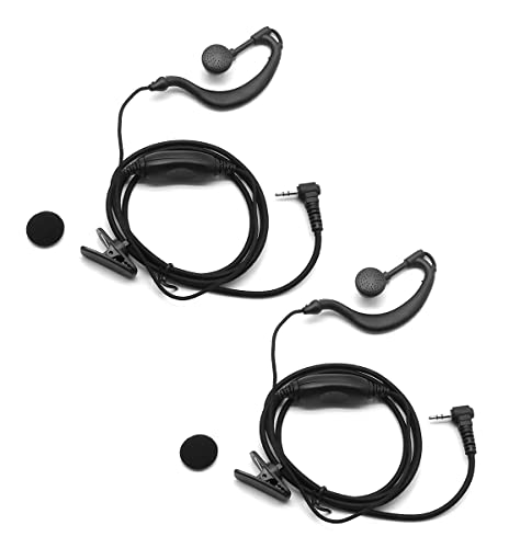 2 x SUNDELY® clip-Ear auriculares/Auriculares para Binatone Radios de acción 950 Terrain 200 550 2,5 mm 1 pin Jack Cover