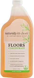 Naturally It's Clean Floor Enzyme Floor Cleaner | Safer For Pets and Kids | Powerful Plant Based Enzyme Formula Cleans Hardwood, Tile, and Floors Stain Free | 24 Gallon Rinse Free Concentrate | 1 Pack