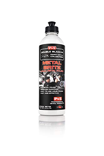 P&S Professional Detail Products - Metal Brite Liquid Metal Polish - Cleans, Polishes & Protects Chrome, Aluminum, Copper & Other Metals - 1 Pint