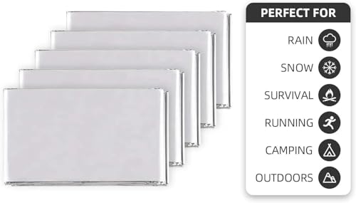 Image of Emergency Survival Blanket, Mylar Thermal Blanket, Gigantic Space Blanket 82 inch x 63 inch (1)