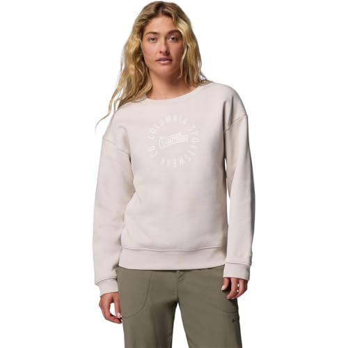 Columbia, Meridian Creek Crew Sweatshirt - Women's, Dark Stone/Columbia All Around, S