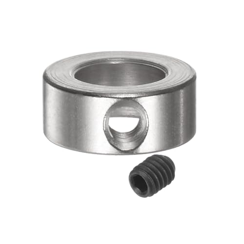 QUARKZMAN 12er Set-Scheibenkragen 7.05mm Bohrung, Vernickelter Stahl Wellenkragen, 12mm Außendurchmesser, 5mm Breite, Fahrwerksstopper Wellenkragen Mit Innensechskantschlüssel