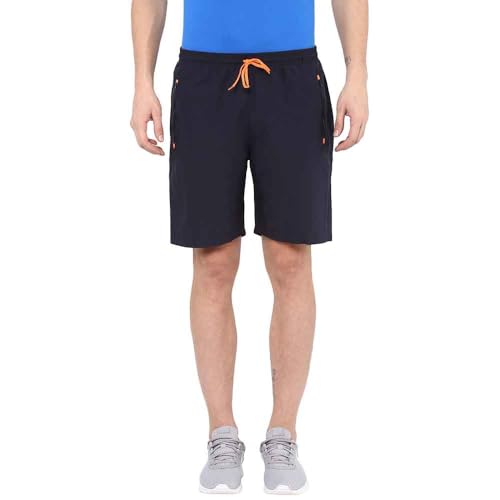 Image of Nivia Urban Peach Shorts for Men | Shorts for Gym | Sports Shorts | Running Shorts (Navy Blue /Red,2XL)