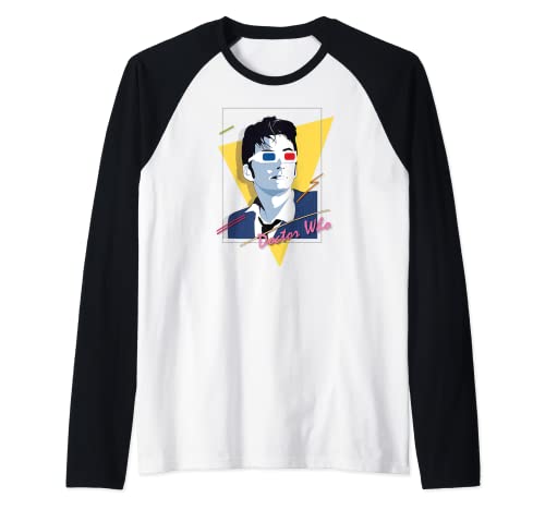 Doctor Who 80s Inquilino Nagel Light Camiseta Manga Raglan