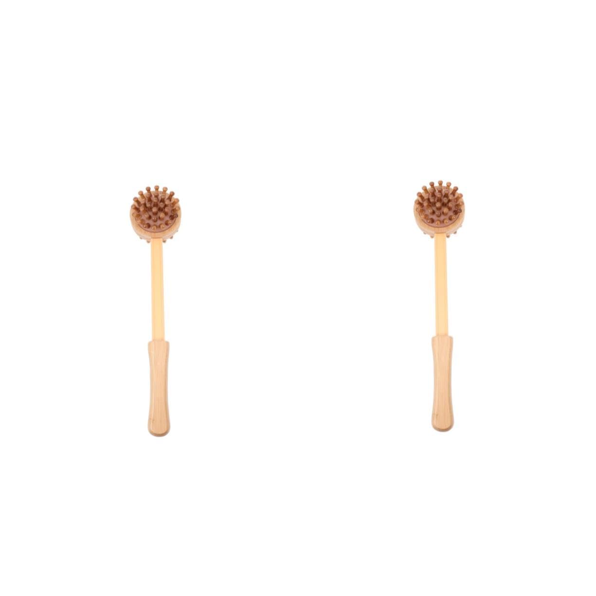 Healeved 2juegos Masajeador De Acupuntura De Madera De Masaje Portátil Para y Relajación Herramienta De Masaje De Bamboo Para Espalda y Cuerpo
