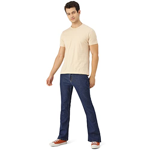 Image of PARIS HAMILTON Men Bootcut Fit Stretchable Bellbottom Denim Jeans
