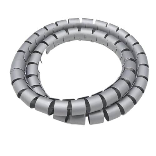 spiral protector 3 Meters 5 Meters 8mm to 25mm Line Protection Organizer Pipe Protector Wrap Spiral Winding Cable Wire Cover Tube wraps cable(Grey,20mm 3 Meters)