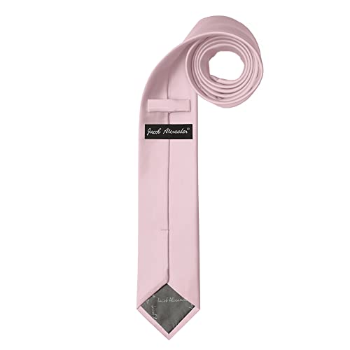 Image of Jacob Alexander Men's Skinny Width 2 inch Solid Color Tie