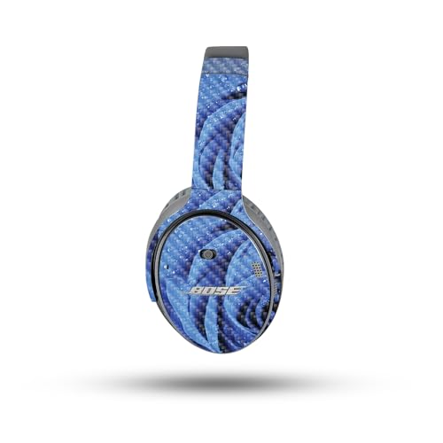 Image of MightySkins Carbon Fiber Skin Compatible with Bose QuietComfort 35 II Headphones - Rose Closeup | Protective, Durable Textured Carbon Fiber Finish | Easy to Apply