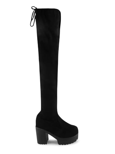 Image of TRYME and Stylish Block Heel Long Ankle Boots for Womens and Girls